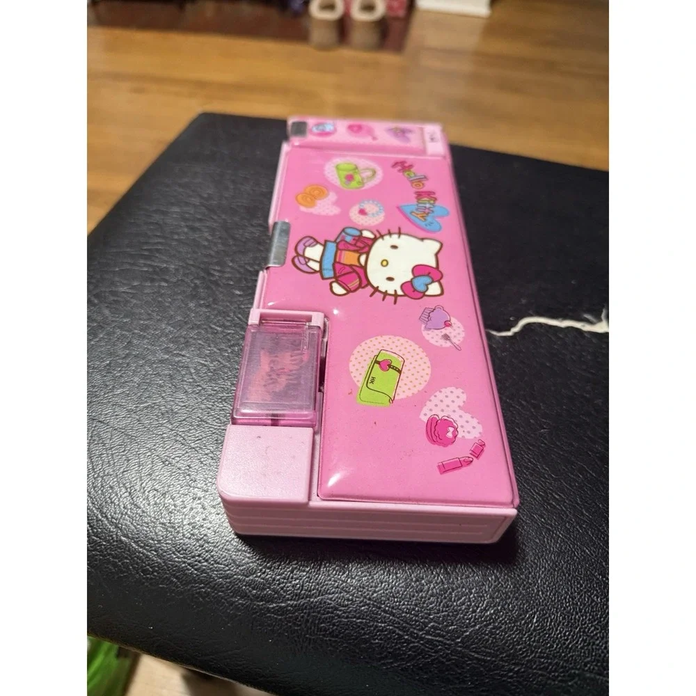 Hello Kitty‎ Pencil Case Trinket Box Hidden Compartments Puffy Push Button Vinyl